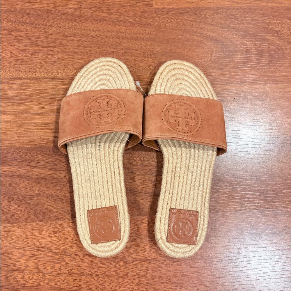 Tory Burch Benton open toe espadrille slide sandals size 8